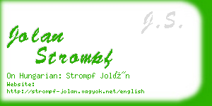 jolan strompf business card